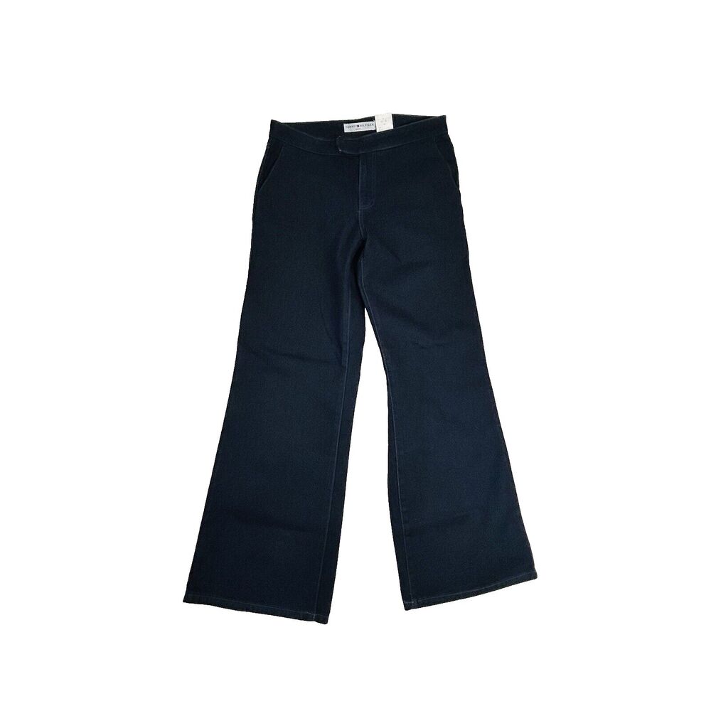 NWT Vintage Y2K Tommy Hilfiger Jeans Size 10 Wide Leg‎ Dark Indigo Mid Rise